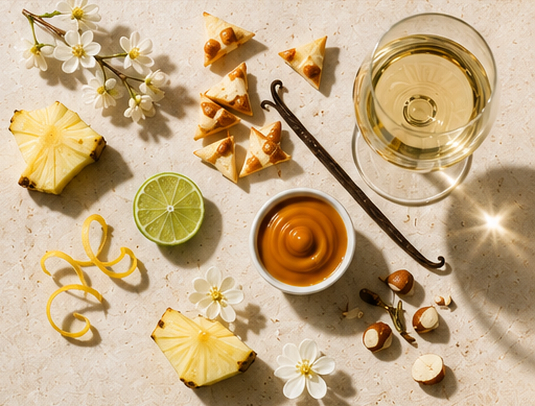 Prévoir Chardonnay tasting notes with fruit, lime, oak, almonds and butterscotch