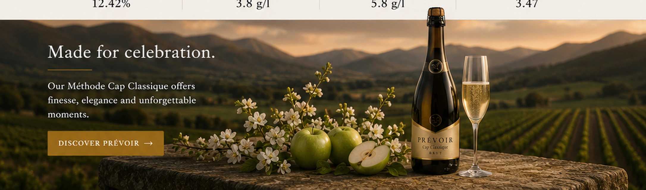 Prévoir Cap Classique — Made for celebration